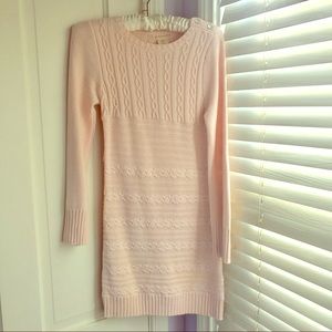 Light Pink Mini Sweater Dress